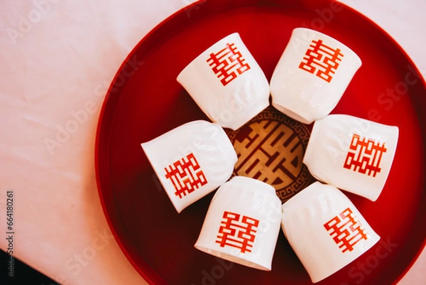 Obraz hearts on a white background