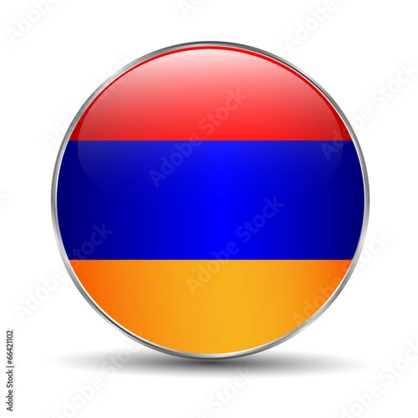 Obraz Armenia flag button