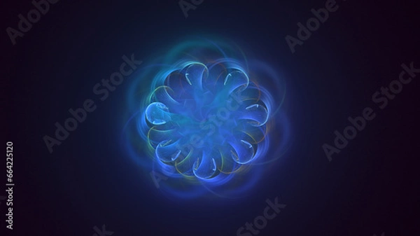 Fototapeta 3D manual rendering abstract round hole light background