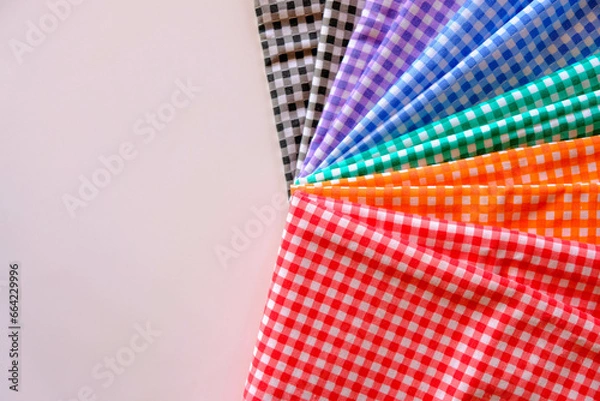 Fototapeta close up of colorful fabric