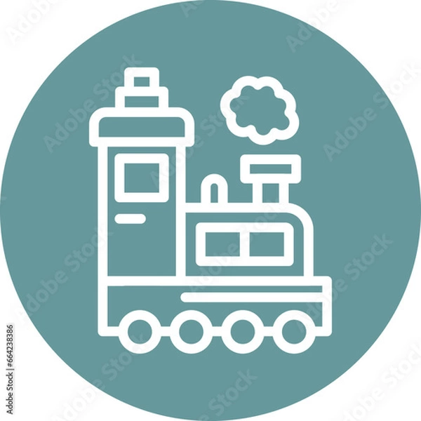 Fototapeta Vector Design Steam Train Icon Style