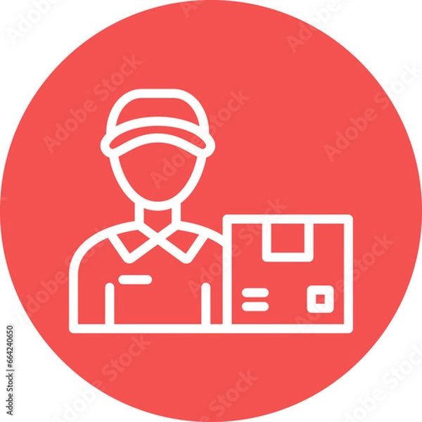 Fototapeta Vector Design Delivery Man Icon Style