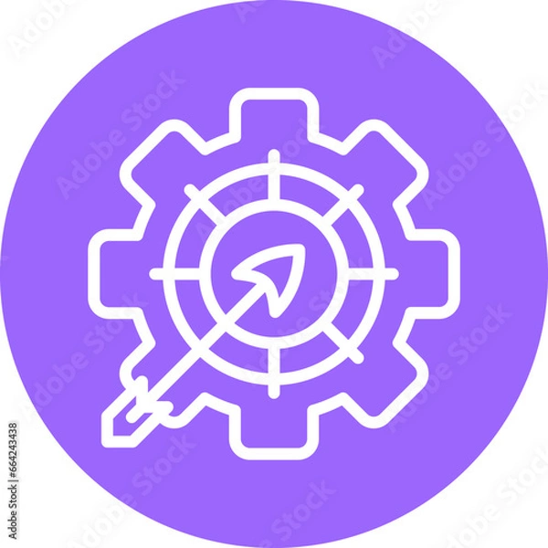 Obraz Vector Design Goals Management Icon Style