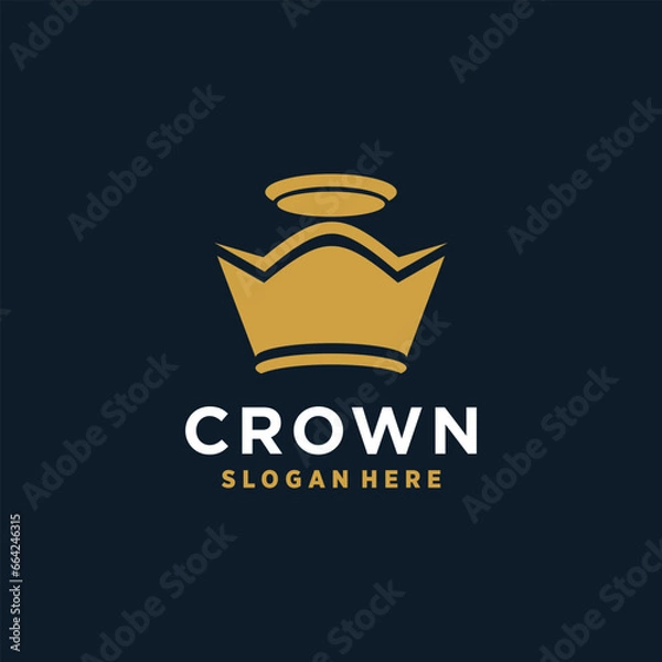 Fototapeta vector crown logo design royal king queen with creative concept