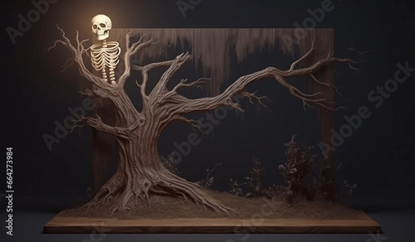 Fototapeta magic book with tree