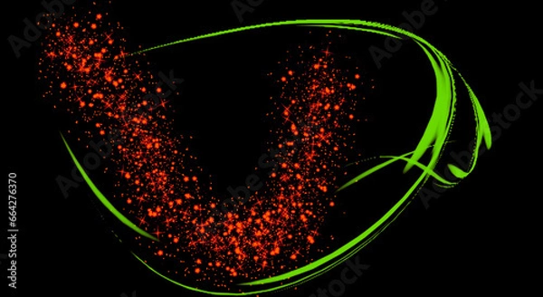 Obraz Star Dust with green light 
