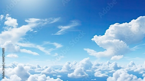 Obraz Blue sky cloudy background