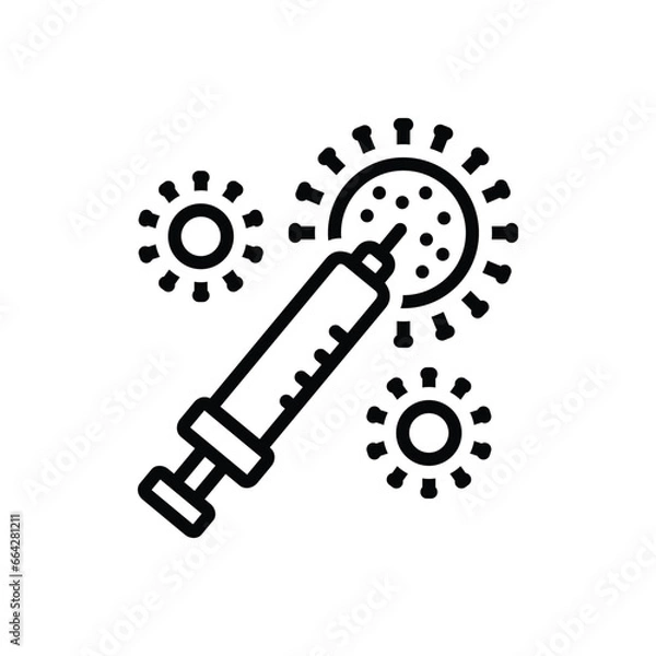 Fototapeta Black line icon for eradicate 