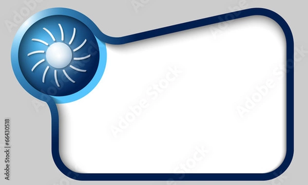 Obraz vector text box for any text with transparent sun