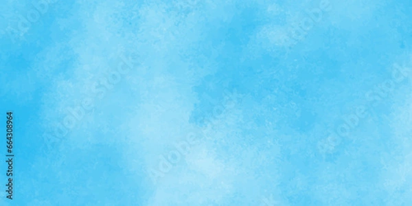Fototapeta Abstract Blue Soft Bokeh Background,blue sky Water color background, Illustration, texture for design,style color stained illustration abstract background,Grunge aquarelle painted paper textured canva