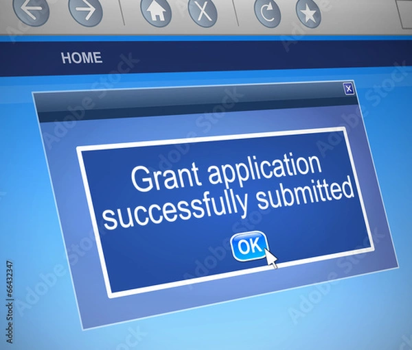 Obraz Grants application.