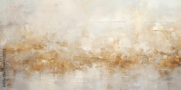 Fototapeta Wygenerowano AI. AI generatywny. Miękki złoty beżowy kolor abstrakcyjny atrament akwarelowy rysunek malarstwo dekoracyjne tło. Grafika