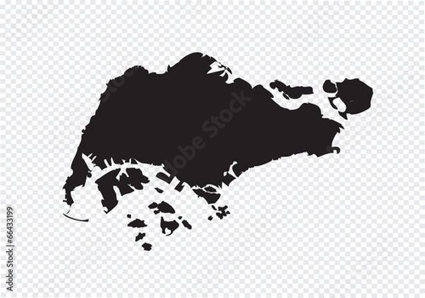 Obraz Mapa Singapuru