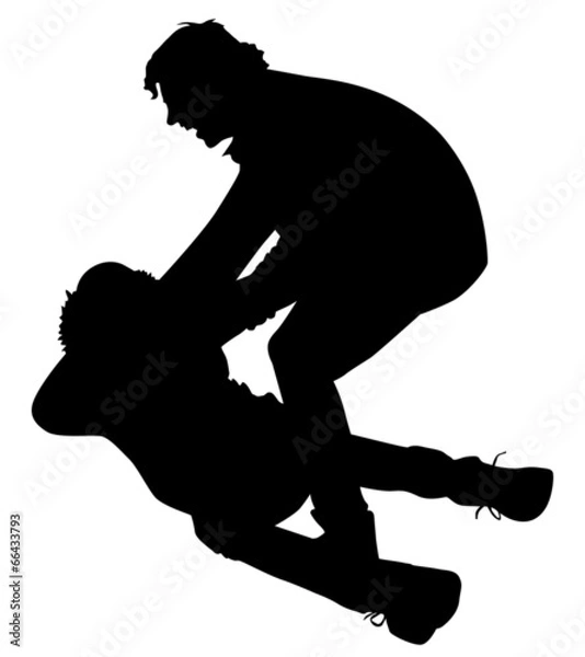 Fototapeta Teens fighting