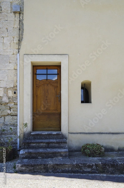 Fototapeta 木のドアと壁