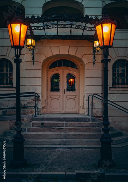 Fototapeta The representative building of the State Theatre is an important historical monument and an important landmark of the historic center of Kosice. It is the most beautiful theater building in Slovakia.