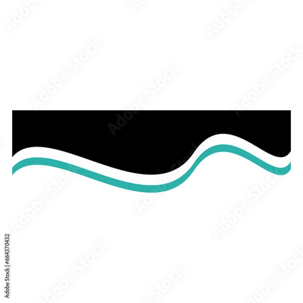 Obraz header wave banners vector