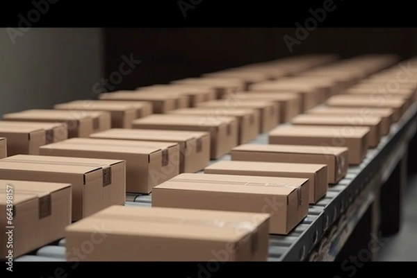 Fototapeta Package boxes.AI Generated	
