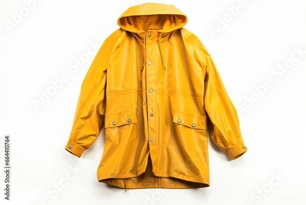 Obraz A yellow raincoat isolated on a white background