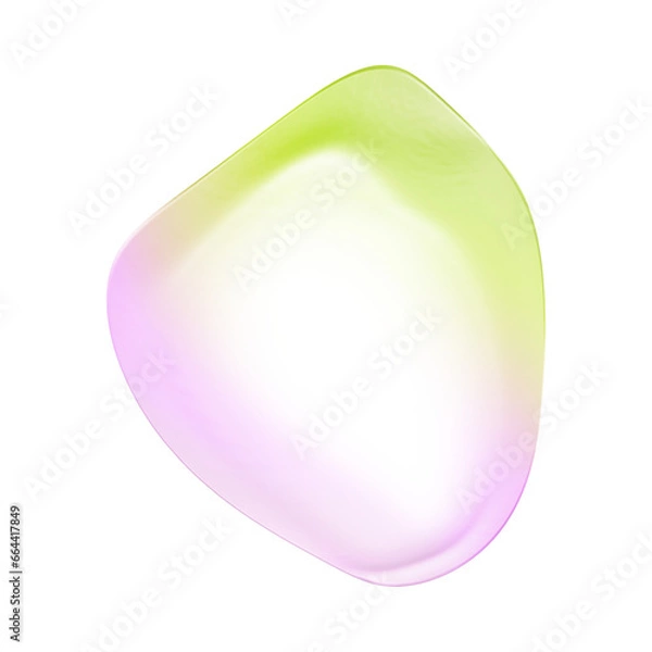 Obraz Pink And Green Transparent Blob