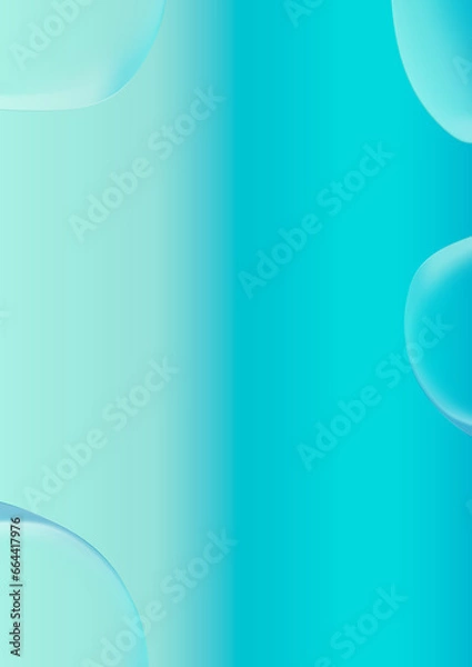 Obraz Cyan Gradient Wallpaper With Bubbles