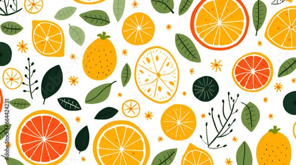 Obraz seamless pattern with oranges | generative ai