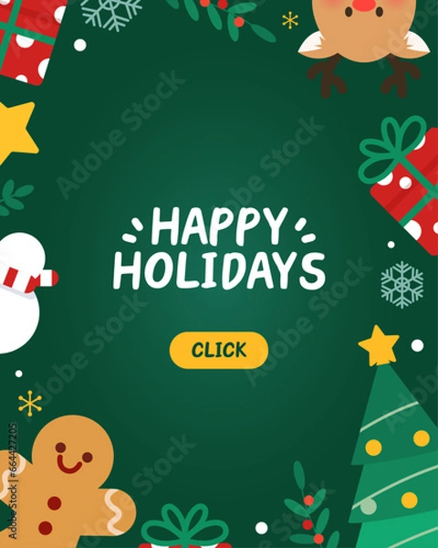 Obraz Happy holiday frame for the upcoming winter