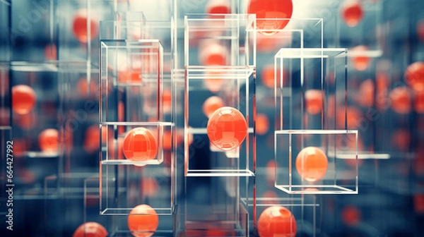 Obraz Abstract background with glass elements 