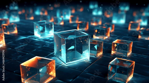 Obraz Abstract background with glass elements 