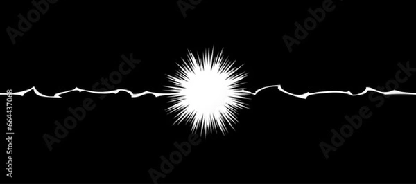 Obraz ハッとする、気付く、直感、ひらめくシーンに使える漫画の背景効果