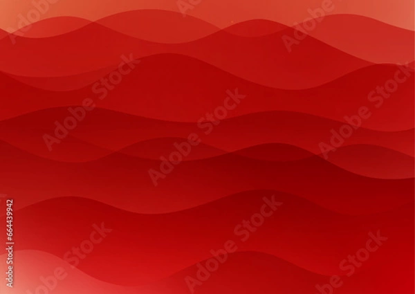 Obraz 落ち着いた流線、曲線のイメージの背景　赤、紅、レッド