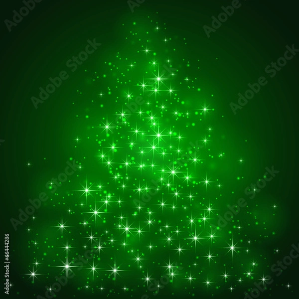 Fototapeta Stars on green background