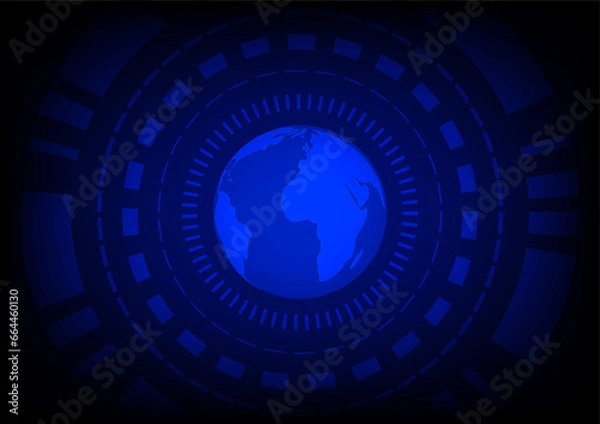 Obraz abstract blue background with globe