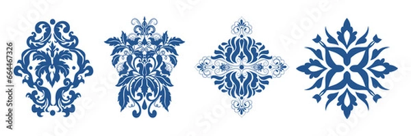 Obraz Damask graphic vector elements. 