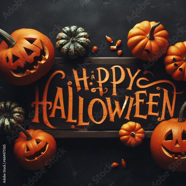 Obraz halloween pumpkin background