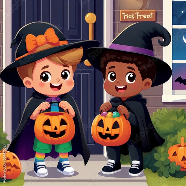 Obraz child with pumpkin