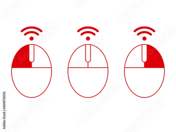 Obraz red wireless mouse