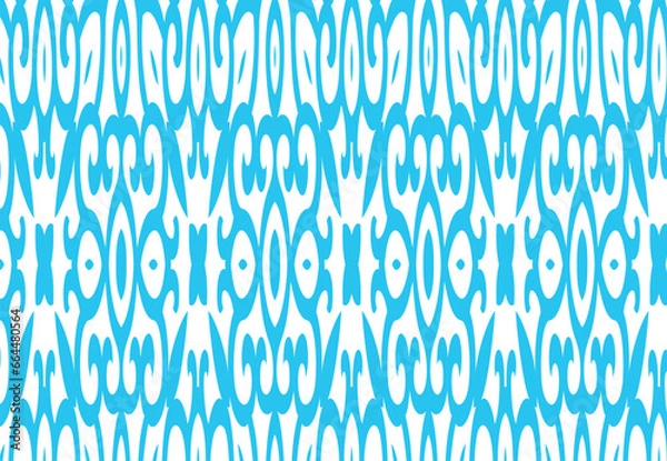 Fototapeta Vector seamless decorative geometric shapes pattern background	