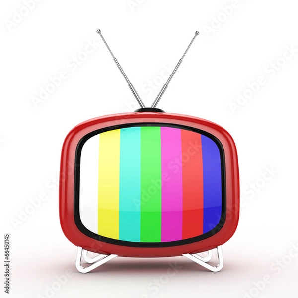 Obraz 3d Retro TV - isolated