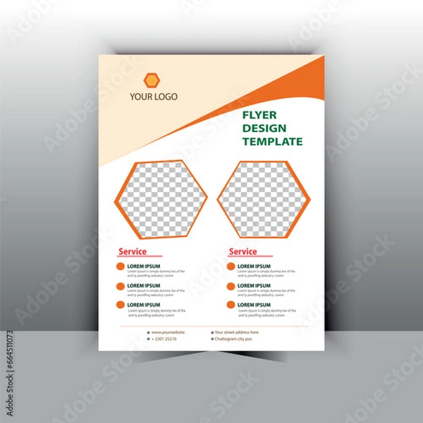 Fototapeta Cooperate business flyer design templet. 