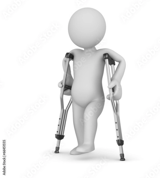 Obraz Crutch and man