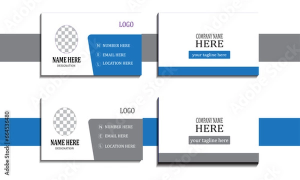 Fototapeta Similar business card layout