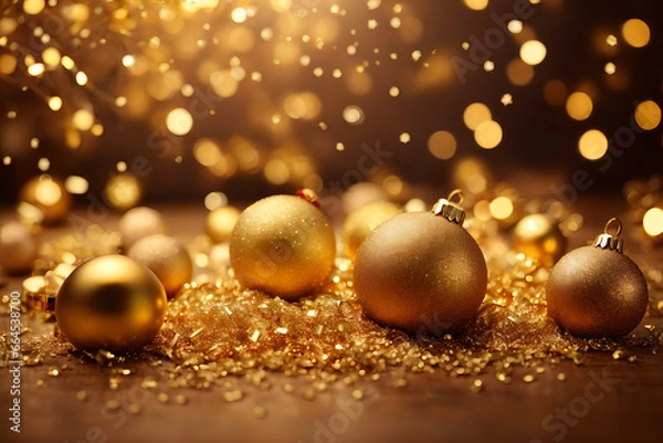 Fototapeta christmas background with balls