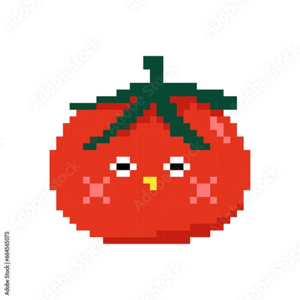 Obraz tomato pixel art design illustration 