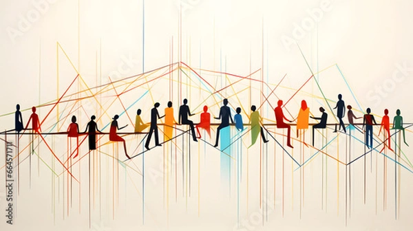 Fototapeta Inclusion Sociale au Travail : Tous Ensemble