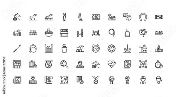 Obraz horse icon set