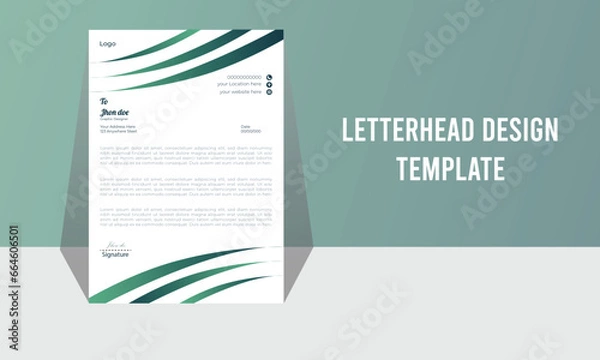 Fototapeta  letterhead design template ready
