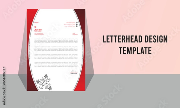 Fototapeta  letterhead design template ready