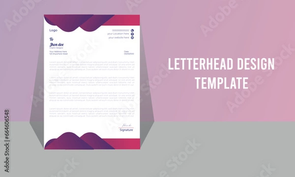Fototapeta  letterhead design template ready