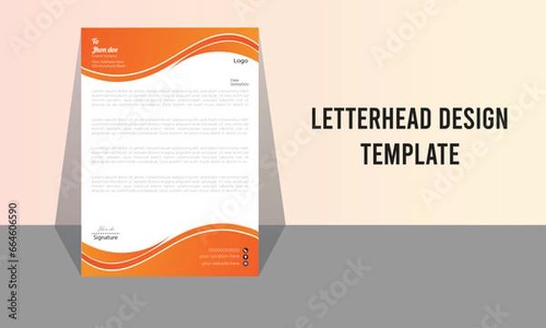 Fototapeta  letterhead design template ready